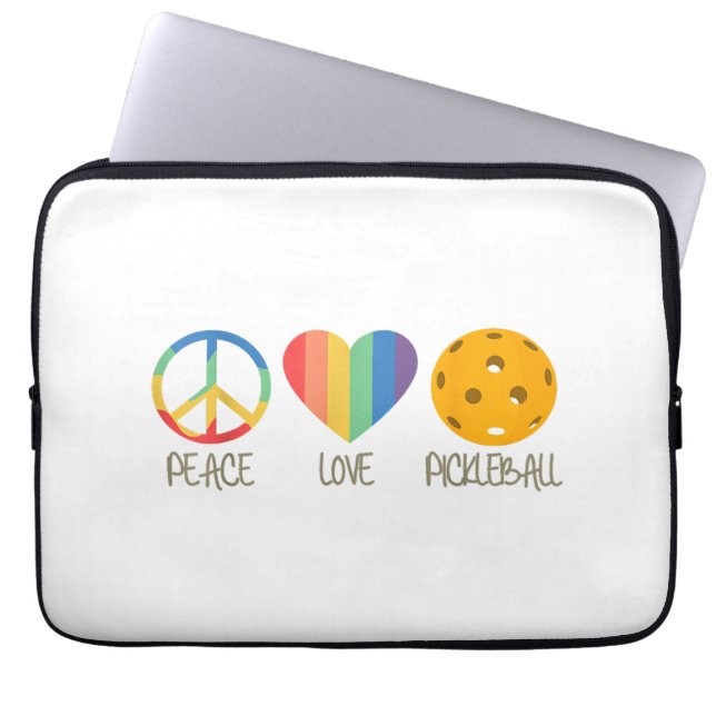 Liebe Pickleball Laptopschutzhülle (Vorderseite)