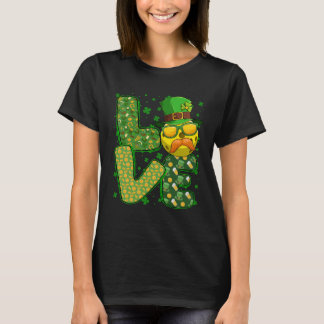 Liebe Pickleball Leprechaun Kleeblatt St Patricks  T-Shirt