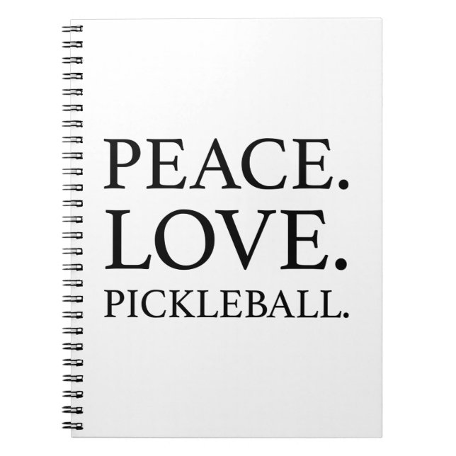 Liebe Pickleball Notizblock (Vorderseite)