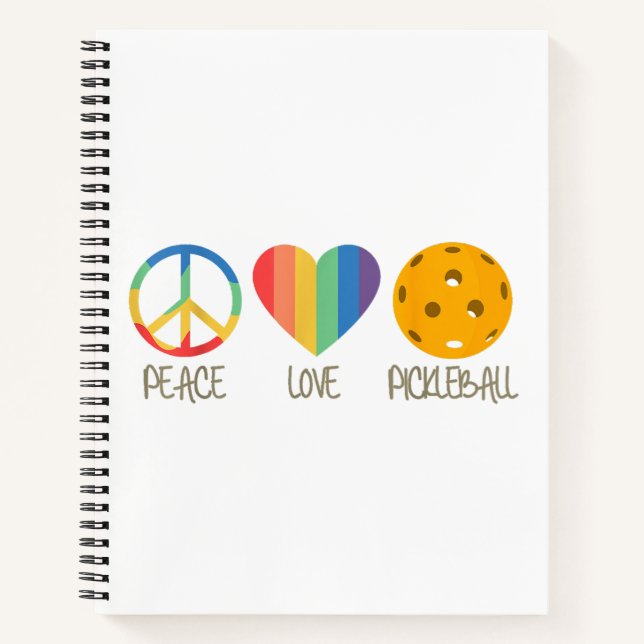 Liebe Pickleball Notizbuch (Vorderseite)