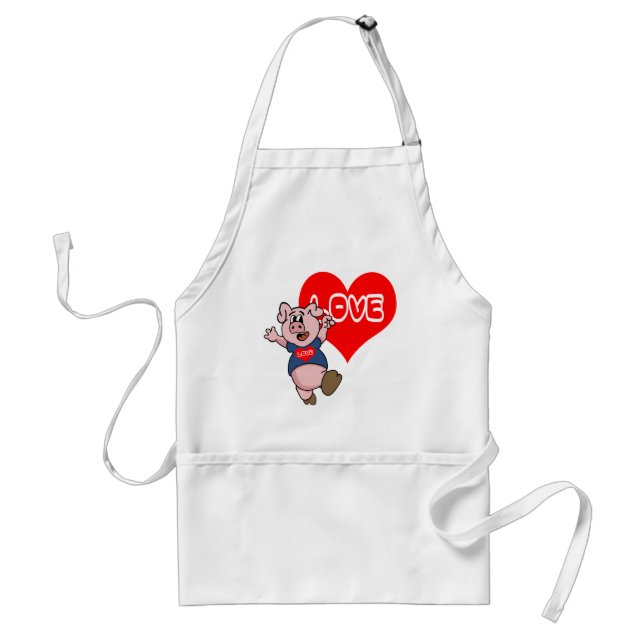 Liebe Piggy Schürze (Vorne)