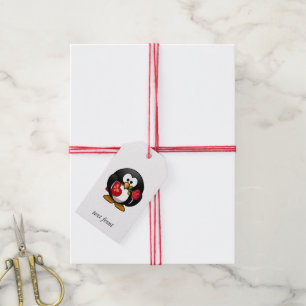 Liebe Pinguin mit Valentingeschenken Geschenkanhänger