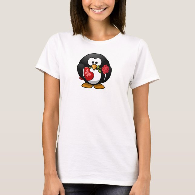 Liebe Pinguin Sweatshirt T-Shirt (Vorderseite)