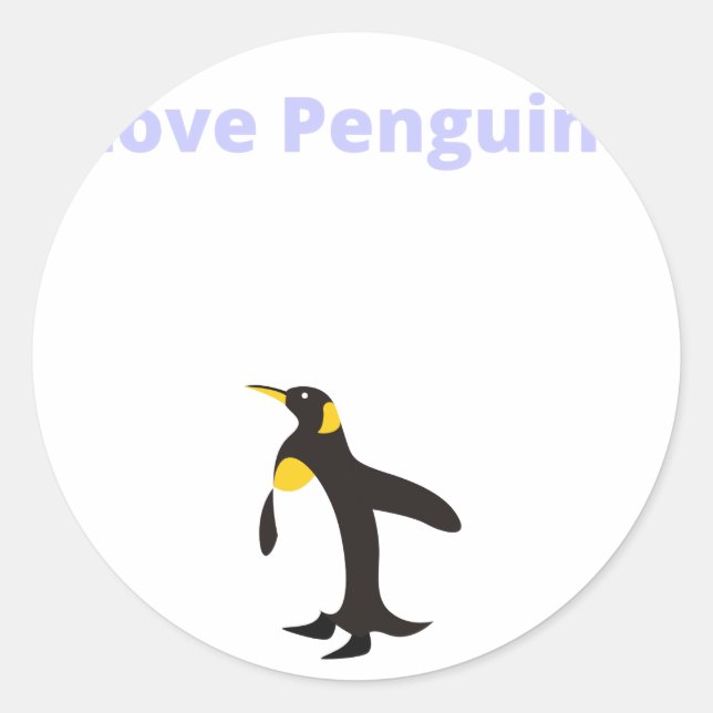Liebe Pinguine - Pinguin Runder Aufkleber (Vorderseite)