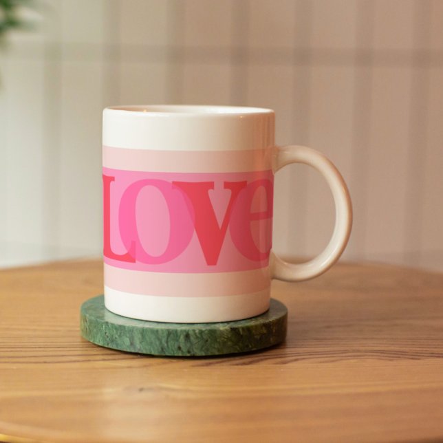 Liebe | Pink-Farbtöne Kaffeetasse (Von Creator hochgeladen)