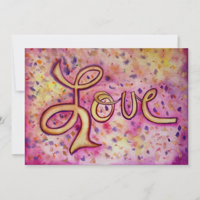 Liebe Pink Glamour Einladungen oder Einladungen (Vorderseite)