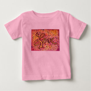 Liebe Pink Glamouröse Inspirierende Kunst Wort TSh Baby T-shirt