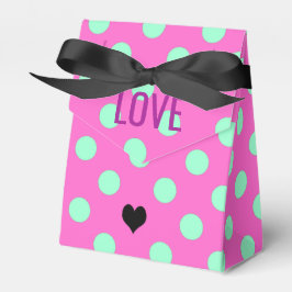 Liebe Pink & Mint Polka Dots Brautparty Party Geschenkschachtel