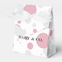 Liebe Pink & Silver Polka Dot Sprinkle Dusche Part Geschenkschachtel