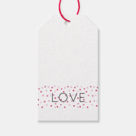Liebe Pink Wasserfarbe Dots Valentine Wedding Baby Geschenkanhänger