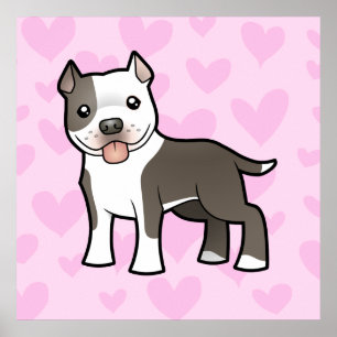Liebe Pitbull / American Staffordshire Terrier Poster