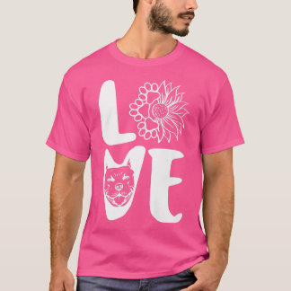 Liebe Pitbull Dog Liebhaber, Pelze Mama, Frauen Pi T-Shirt