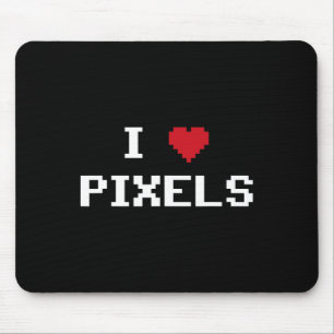 Liebe Pixels C64 Fans Herzspiel Shirt Funny Vide Mousepad