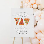 Liebe & Pizza Begrüßung Poster<br><div class="desc">Liebe & Pizza Begrüßungspapier. Ein perfektes Willkommenszeichen für ein lässiges Probe-Dinner,  eine Verlobungsfeier oder einen Polterabend!</div>