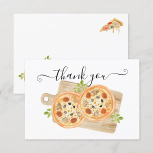 Liebe & Pizza Dankeskarte Einladung