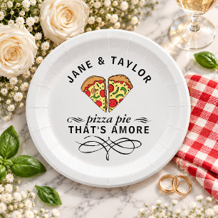 Liebe Pizza Pie Das ist Amore Zitat Namen Hochzeit Pappteller
