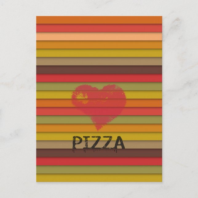 Liebe Pizza - Pizza ist Liebe, Pizza ist Leben Postkarte (Vorderseite)