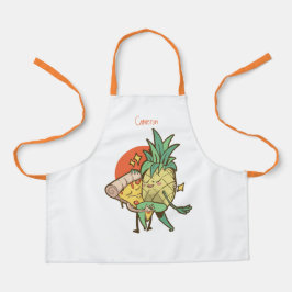 Liebe Pizza und Ananas Sie werden diese Liebe gena Schürze
