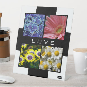 LIEBE Plastic Displa mit Raum für 4 Fotos HAMbyWG Sockelschild