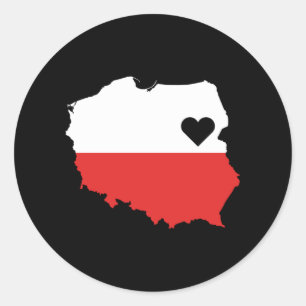 Liebe Polen Gönne dem Polen Runder Aufkleber