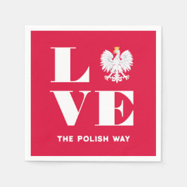 Liebe Polnischer Polnischer Weißadler Serviette