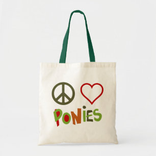 Liebe Ponies Colorful Retro Pferd Tragetasche