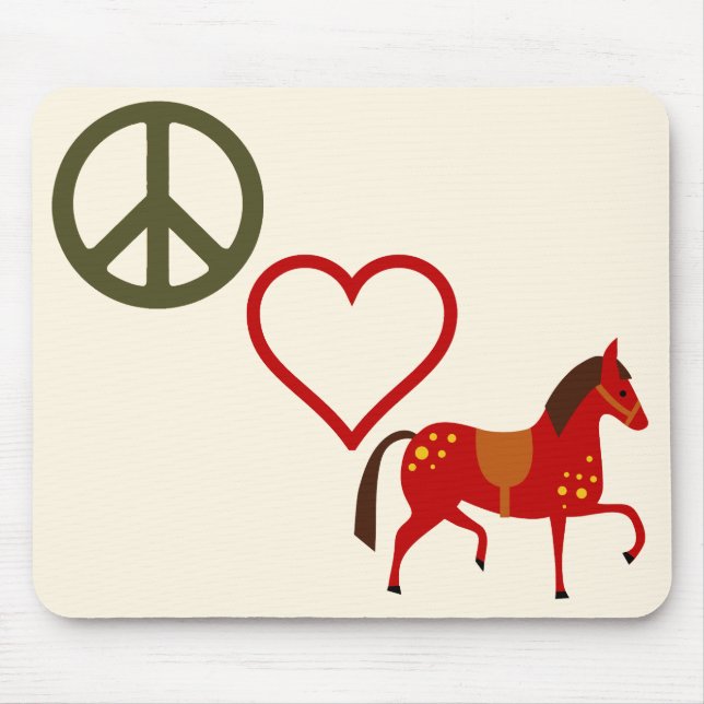Liebe Ponies Horse Mousepad (Vorne)