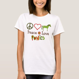 Liebe Ponies Pferde T - Shirt