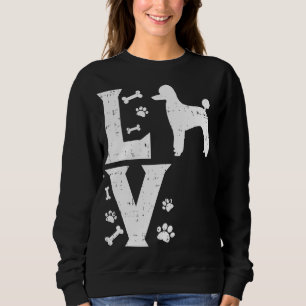 Liebe Poodle Standard Miniaturspielzeug Haustier H Sweatshirt
