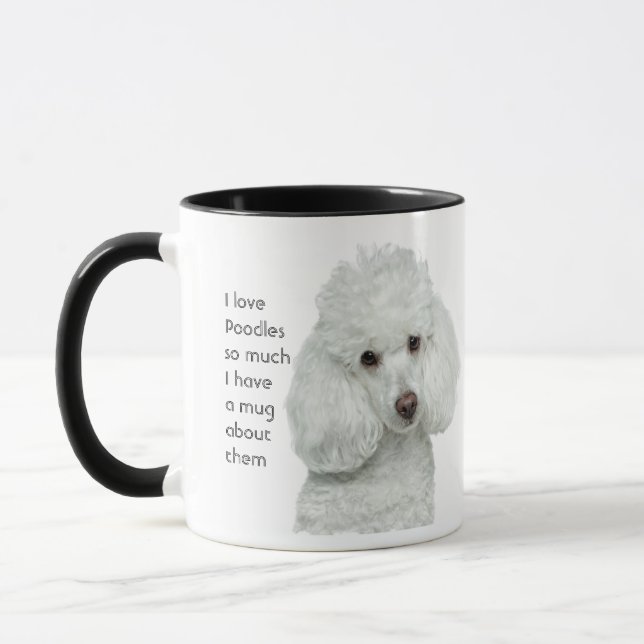 Liebe Poodles so viel Zitat Sprichwort Tasse (Links)