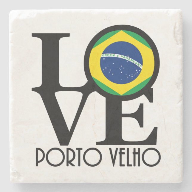 LIEBE Porto Velho Steinuntersetzer (Vorderseite)