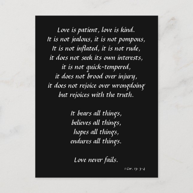 Liebe Postkarte (Vorderseite)