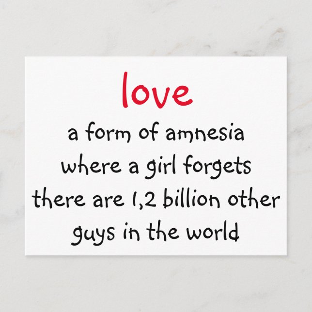 Liebe Postkarte (Vorderseite)