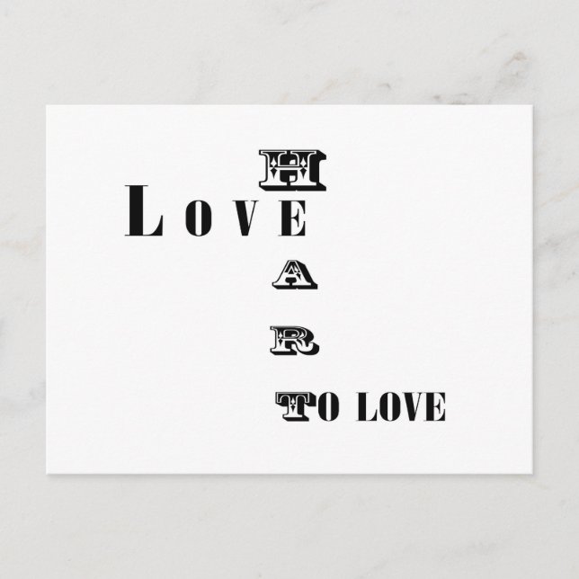 Liebe Postkarte (Vorderseite)