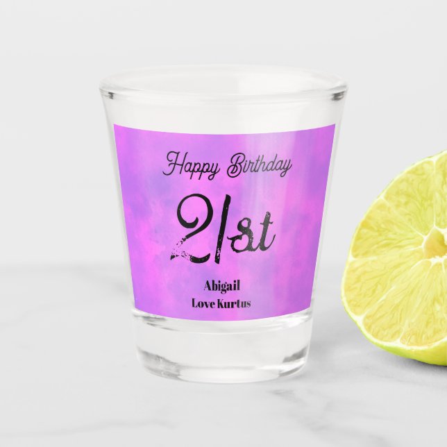 Liebe Potion 21. Shot Glass Schnapsglas (Vorderseite)