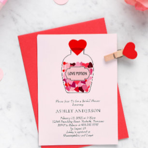 Liebe Potion Valentine Thema Brautparty Einladung