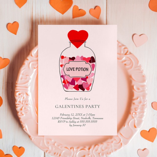 Liebe Potion Valentinstag Galentine Party Einladung (Von Creator hochgeladen)
