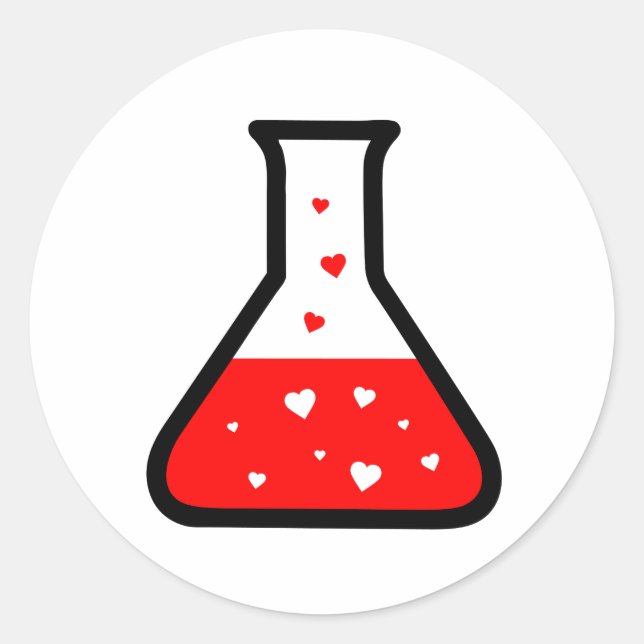 Liebe Potion (Wissenschaft) Runder Aufkleber (Vorderseite)