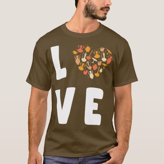 Liebe Potterie Herzgeschenk Frauen Keramik spielen T-Shirt (Vorderseite)