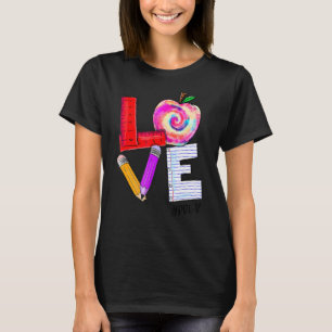 Liebe Pre K Apple zurück zum Schullehrer T-Shirt