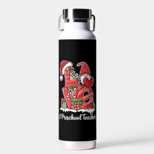 Liebe Preschool Lehrer Gnome Weihnachts Pajamas Trinkflasche