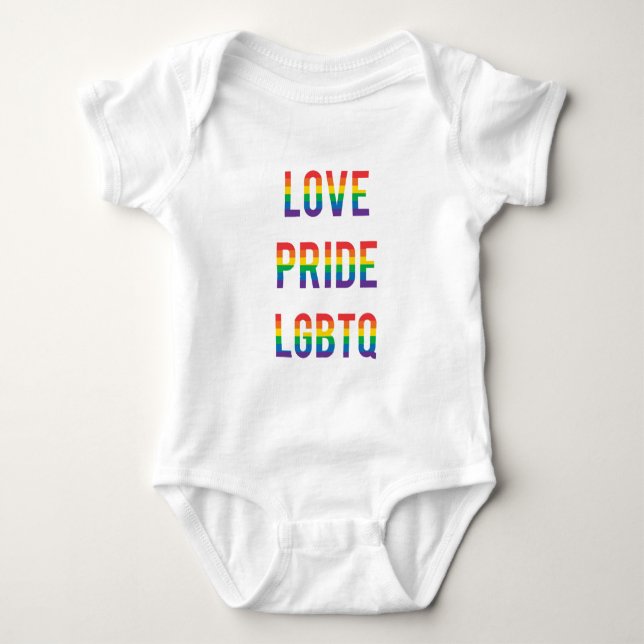 Liebe Pride LGBTQ Baby Strampler (Vorderseite)