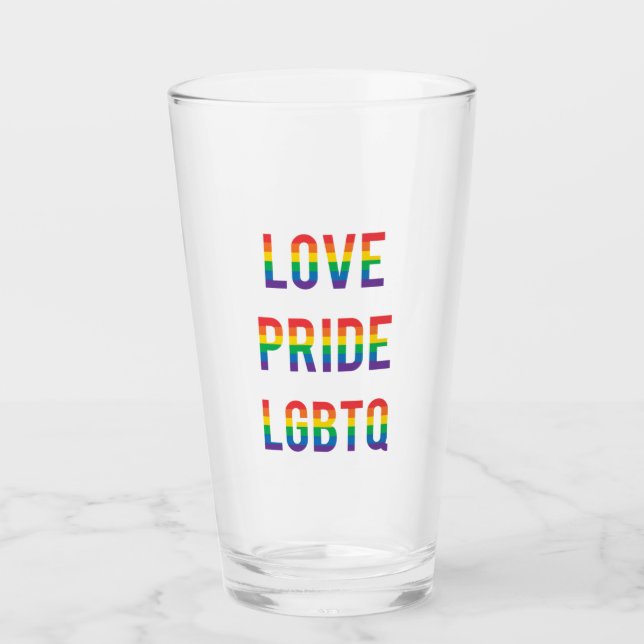 Liebe Pride LGBTQ Glas (Vorderseite)