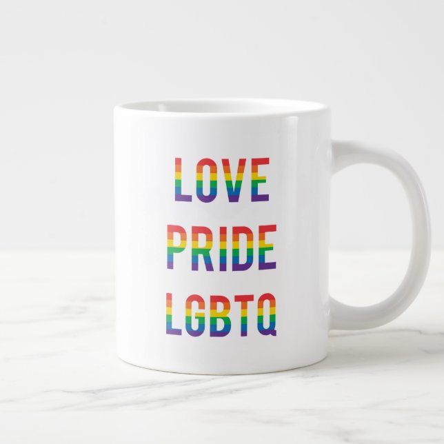 Liebe Pride LGBTQ Jumbo-Tasse (Rechts)