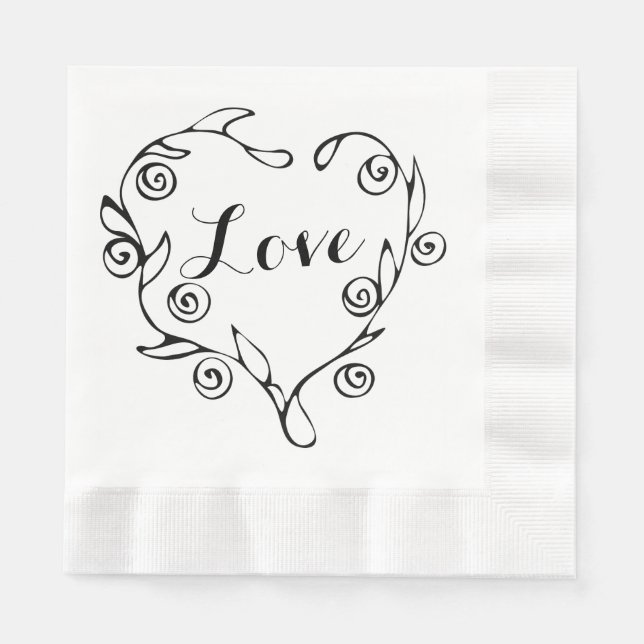 Liebe Print Design Serviette (Vorderseite)