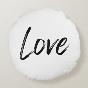 Liebe Print Round Throw Kissen