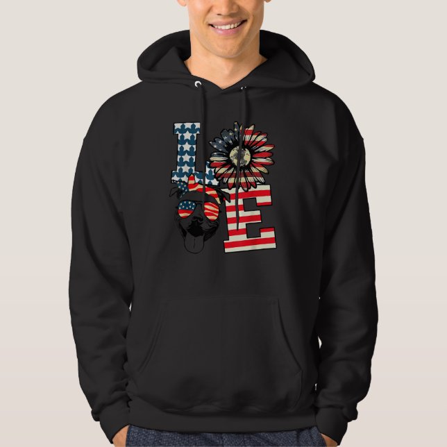 Liebe Prix American Independence Day 4. Juli Pitb Hoodie (Vorderseite)