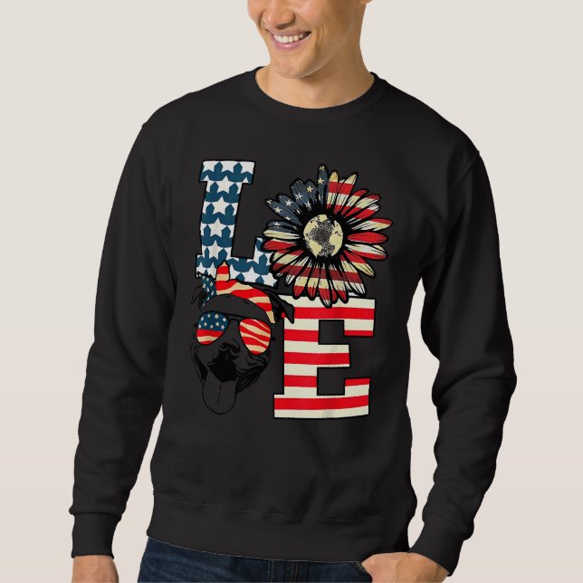 Liebe Prix American Independence Day 4. Juli Pitb Sweatshirt (Vorderseite)