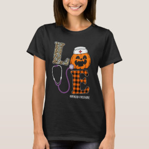 Liebe Psychiatric Nurse Leopard Pumpkin Halloween T-Shirt