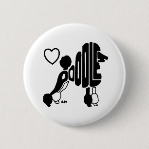 LIEBE-PUDEL-KNOPF BUTTON